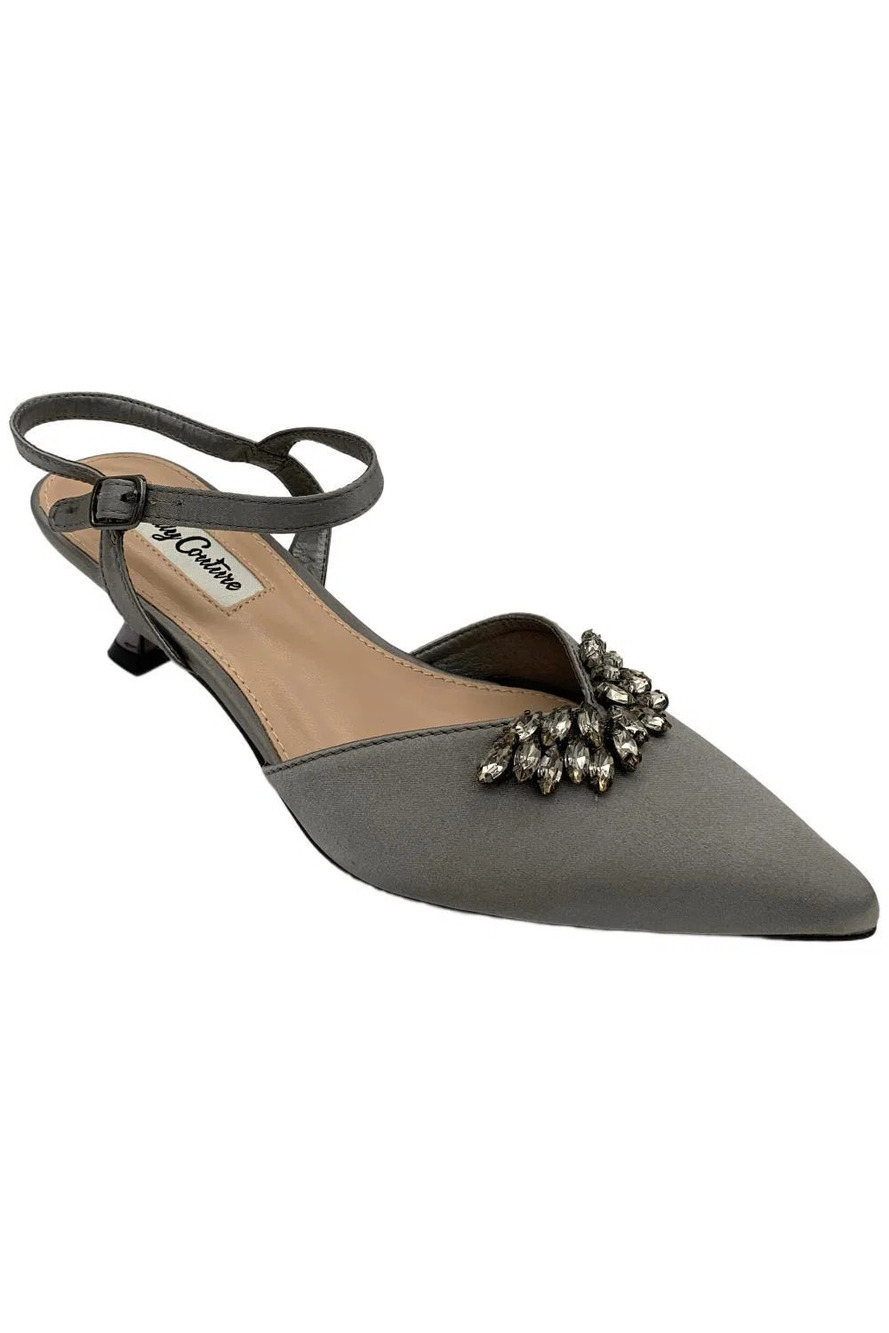 Lady Couture of NY Women's Classy Heel Pumps Pewter - Medium